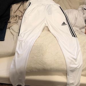 NWT White Adidas Track Pants